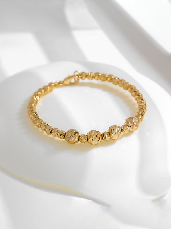 14K Gold Plated Beaded Bracelet