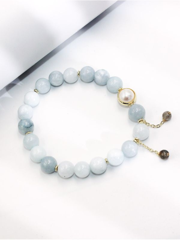 Natural Pearl Decor Beaded Bracelet