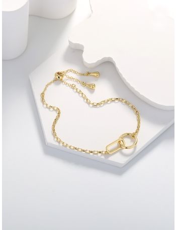 18K Gold Plated Geo Decor Bracelet