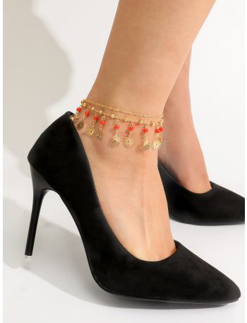 18K Gold Plated Flower Charm Anklet