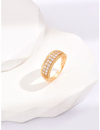 14K Gold Plated Zircon Decor Ring