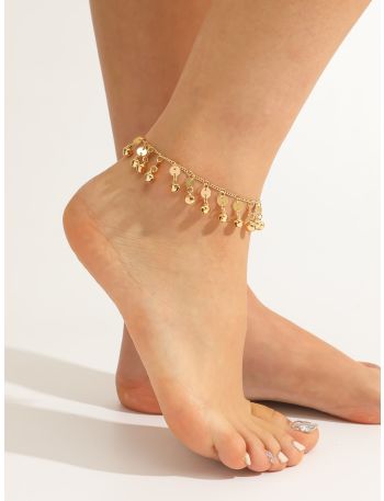 18K Gold Plated Bell Charm Anklet