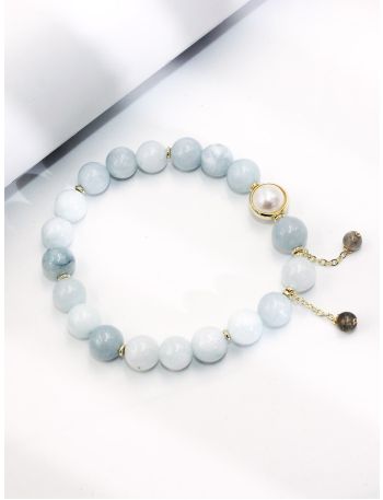 Natural Pearl Decor Beaded Bracelet