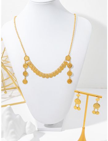 3pcs Round Decor Jewelry Set